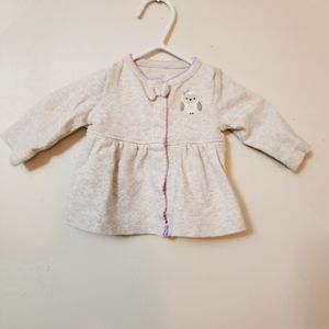 10/$25 Carter's Newborn Oatmeal Owl Bow Cardigan